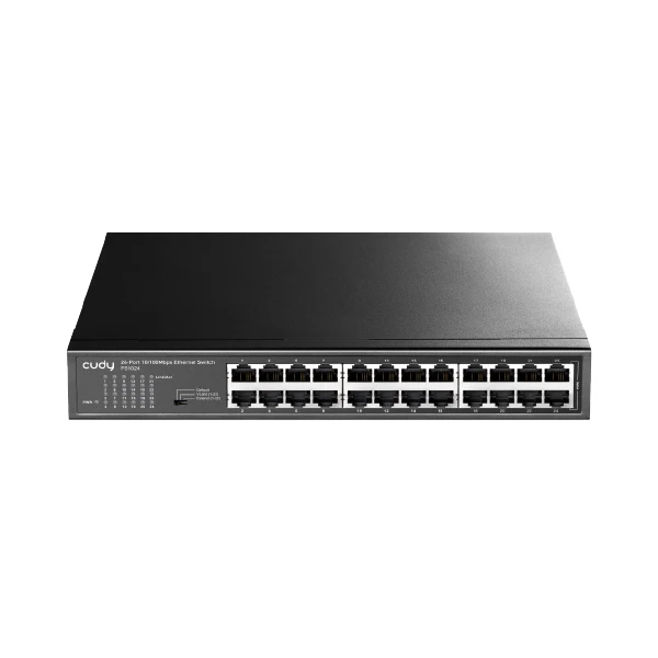 FS1024 24-პორტიანი სვიჩი 10/100 Mbps მეტალის კორპუსით